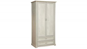 Шкаф для одежды "Сохо" (бетон пайн белый/2 ящика/зеркало) в Искитиме - iskitim.katalogmebeli.com | фото 2