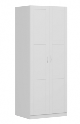Шкаф двухдверный Пегас сборный белый в Искитиме - iskitim.katalogmebeli.com | фото