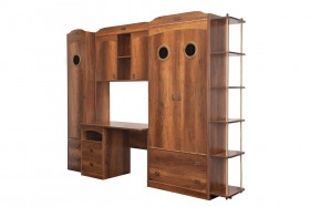 Шкаф комбинированный для белья «Навигатор» (Дуб Каньон) в Искитиме - iskitim.katalogmebeli.com | фото 6