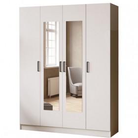 Шкаф комбинированный Ларс (1,6) белый в Искитиме - iskitim.katalogmebeli.com | фото 1