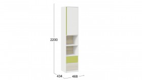 Шкаф комбинированный «Сканди» Дуб Гарден/Белый/Зеленый в Искитиме - iskitim.katalogmebeli.com | фото 4