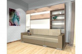 Шкаф-кровать с диваном Каролина в Искитиме - iskitim.katalogmebeli.com | фото 4