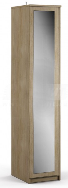 Веста СБ-2260 Шкаф 1 дверный с зеркалом Дуб Сонома в Искитиме - iskitim.katalogmebeli.com | фото 1
