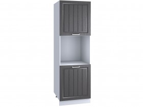 Шкаф пенал 600, ШП 600 (Клен серый/корпус белый) в Искитиме - iskitim.katalogmebeli.com | фото