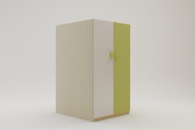 Шкаф под кровать второго яруса Эппл (Зеленый/Белый/корпус Клен) в Искитиме - iskitim.katalogmebeli.com | фото 2
