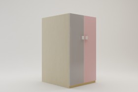Шкаф под кровать второго яруса Грэйси (Розовый/Серый/корпус Клен) в Искитиме - iskitim.katalogmebeli.com | фото 2