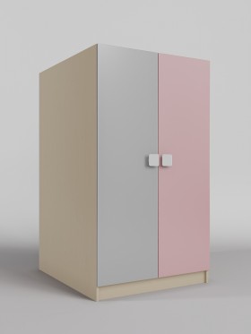 Шкаф под кровать второго яруса Грэйси (Розовый/Серый/корпус Клен) в Искитиме - iskitim.katalogmebeli.com | фото 1