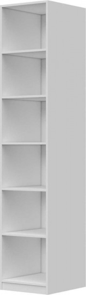 Шкаф ШР-1 зеркало, правый, Вива (Белый/Белый глянец/Платина) в Искитиме - iskitim.katalogmebeli.com | фото 3