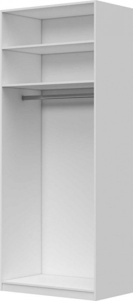Шкаф ШР-2 без зеркал, Вива (Белый/Белый глянец/Платина) в Искитиме - iskitim.katalogmebeli.com | фото 2