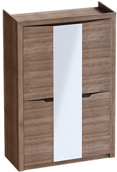 Шкаф трехдверный Соренто Дуб стирлинг/Кофе структурный матовый в Искитиме - iskitim.katalogmebeli.com | фото