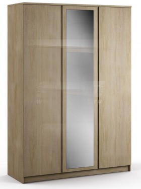 Веста СБ-2258 Шкаф 3х дверный с зеркалом Дуб Сонома в Искитиме - iskitim.katalogmebeli.com | фото 1