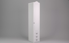 Шкаф угловой Бэлла с ящиками (Выбеленное дерево/Белый) в Искитиме - iskitim.katalogmebeli.com | фото 2