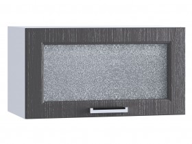 Шкаф верхний горизонтальный со стеклом 600, ШВГС 600 (Клен серый/корпус белый) в Искитиме - iskitim.katalogmebeli.com | фото