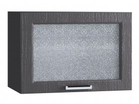 Шкаф верхний горизонтальный со стеклом 609, ШВГС 609 (Клен серый/корпус венге) в Искитиме - iskitim.katalogmebeli.com | фото