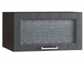 Шкаф верхний горизонтальный со стеклом 610, ШВГС 610 (Клен серый/корпус венге) в Искитиме - iskitim.katalogmebeli.com | фото