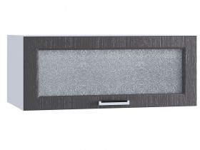 Шкаф верхний горизонтальный со стеклом 810, ШВГС 810 (Клен серый/корпус белый) в Искитиме - iskitim.katalogmebeli.com | фото