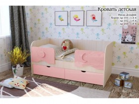 Соня Кровать детская 2 ящика 1.6 Розовый глянец в Искитиме - iskitim.katalogmebeli.com | фото 1