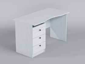 Стол (столешница с выемкой) Классика (Белый/корпус Выбеленное дерево) в Искитиме - iskitim.katalogmebeli.com | фото 1