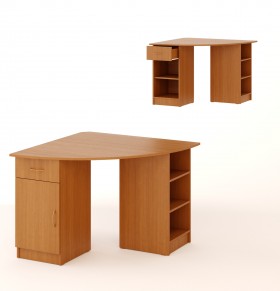 Угловой компьютерный стол 2 (Бук темный) в Искитиме - iskitim.katalogmebeli.com | фото