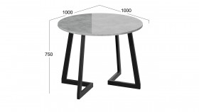 Стол обеденный «Гарда» Тип 1 (Белый/Стекло матовое черный графит) в Искитиме - iskitim.katalogmebeli.com | фото 7