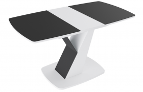 Стол обеденный «Гарда» Тип 1 (Белый/Стекло матовое черный графит) в Искитиме - iskitim.katalogmebeli.com | фото 5