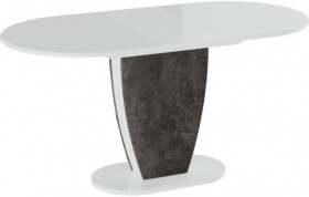 Стол обеденный «Монреаль» Тип 1 (Белый глянец/Моод темный) в Искитиме - iskitim.katalogmebeli.com | фото 2