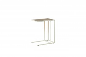Стол приставной Скандик 42.24 (со стеклом) (металл: белый) в Искитиме - iskitim.katalogmebeli.com | фото 1