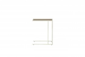 Стол приставной Скандик 42.24 (со стеклом) (металл: белый) в Искитиме - iskitim.katalogmebeli.com | фото 3