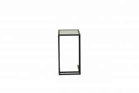 Стол приставной Скандик 42.24 (со стеклом) (металл: черный) в Искитиме - iskitim.katalogmebeli.com | фото 2