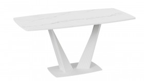 Стол раздвижной «Фабио» Тип 1 (Белый мрамор матовый) в Искитиме - iskitim.katalogmebeli.com | фото 4