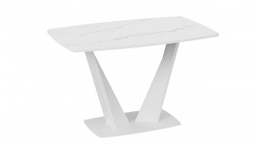Стол раздвижной «Фабио» Тип 1 (Белый мрамор матовый) в Искитиме - iskitim.katalogmebeli.com | фото 5