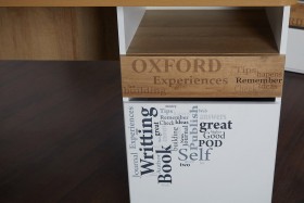 Стол с ящиками «Оксфорд» (Ривьера/Белый с рисунком) в Искитиме - iskitim.katalogmebeli.com | фото 9