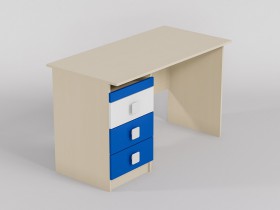 Стол (прямая столешница) Скай люкс (Синий/Белый/корпус Клен) в Искитиме - iskitim.katalogmebeli.com | фото 1