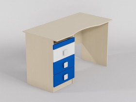 Стол (столешница с выемкой) Скай люкс (Синий/Белый/корпус Клен) в Искитиме - iskitim.katalogmebeli.com | фото