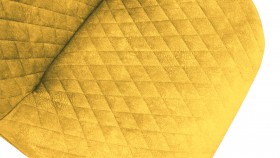 Стул «Оливер» К1С Черный муар/Микровелюр Wellmart Yellow в Искитиме - iskitim.katalogmebeli.com | фото 3