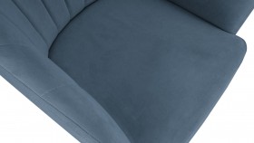 Стул «Верона» Т6 Черный муар/Велюр D007 Пыльно-синий в Искитиме - iskitim.katalogmebeli.com | фото 3