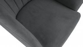 Стул «Верона» Т6 Черный муар/Велюр D016 Темно-серый в Искитиме - iskitim.katalogmebeli.com | фото 3