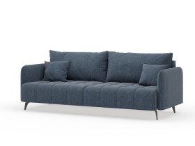 Валериан диван трёхместный прямой Синий, ткань RICO FLEX 101 в Искитиме - iskitim.katalogmebeli.com | фото