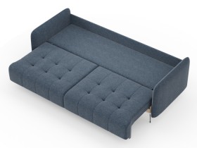 Валериан диван трёхместный прямой Синий, ткань RICO FLEX 101 в Искитиме - iskitim.katalogmebeli.com | фото 3