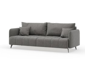 Валериан диван трёхместный прямой Стальной, ткань RICO FLEX 9292 в Искитиме - iskitim.katalogmebeli.com | фото 1