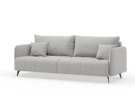 Валериан диван трёхместный прямой Светло-серый, ткань RICO FLEX 108 в Искитиме - iskitim.katalogmebeli.com | фото