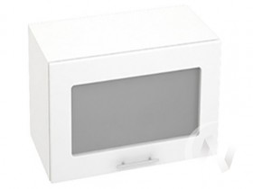 Шкаф со стеклом Валерия-М ШВГС-609 (Белый глянец/Белый/верхний/горизонтальный/высокий) в Искитиме - iskitim.katalogmebeli.com | фото