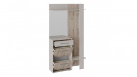 Шкаф для одежды «Нуар» тип 1 Фон серый/Дуб сонома в Искитиме - iskitim.katalogmebeli.com | фото 3