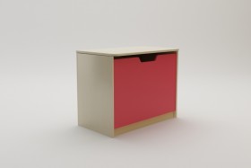 Ящик для игрушек Бэрри (Бежевый/Красный/корпус Клен) в Искитиме - iskitim.katalogmebeli.com | фото
