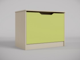 Ящик для игрушек Эппл (Зеленый/корпус Клен) в Искитиме - iskitim.katalogmebeli.com | фото