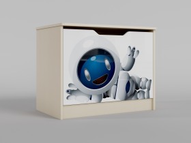 Ящик для игрушек Санни (Белый/корпус Клен) в Искитиме - iskitim.katalogmebeli.com | фото