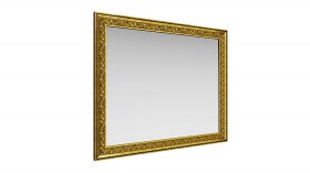 Зеркало навесное "Айрум"/(дуб кальяри / профиль: золото с орнаментом) в Искитиме - iskitim.katalogmebeli.com | фото